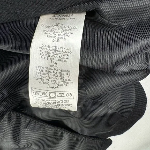 Naf Naf Military/March Band/ Dark Academia Black Blazer Sz 36/S 100% Cotton - Picture 8 of 14